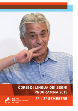 corsi di lingua dei segni programma 2013 1&deg; + 2