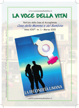 Marzo 2015 - CASA DELLA MAMMA E DEL BAMBINO