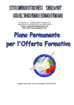 P.O.F. 2012/2013 - Istituto Comprensivo Vittorio Veneto 1 Vittorio