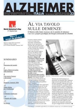 Notiziario 33 - Federazione Alzheimer Italia