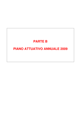 Programma attuativo annuale 2009
