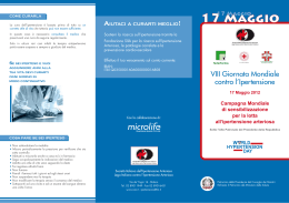 La brochure - SIIA | Società Italiana dell`Ipertensione Arteriosa