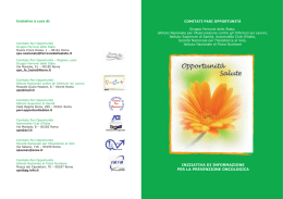 iniziativa di informazione per la prevenzione oncologica
