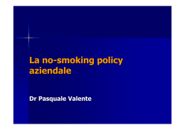 La no-smoking policy aziendale