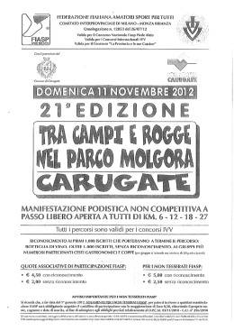 Valida per il Concorso Nazionale Fiasp Piede Alato