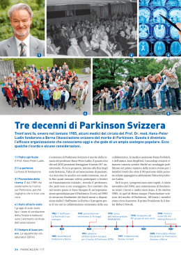 Tre decenni di Parkinson Svizzera