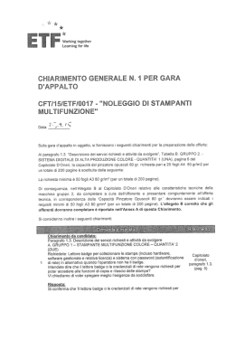 Working tcgether Learning for life Sulla gara d`appalto in