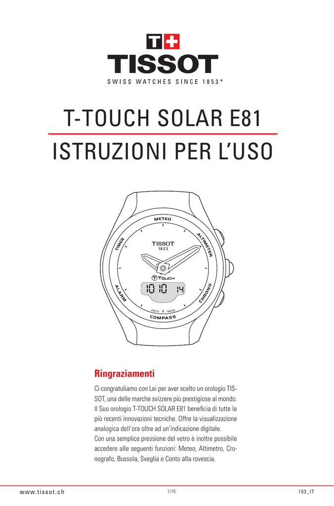 TISSOT T-Touch SOLAR - PALMA GIOIELLI Roma