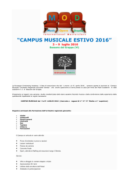 campus musicale estivo 2016 - European Conducting Academy