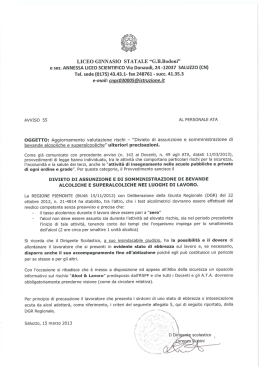 ulteriori informazioni alcool