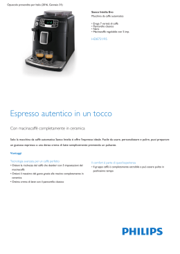 Product Leaflet: Macchina da caffè automatica