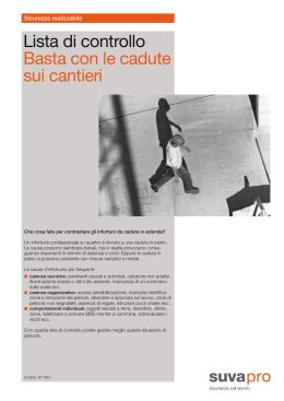 SUVA - Prevenzione delle cadute nei cantieri