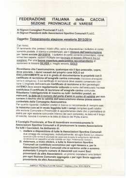 FEDERAZIONE ITALIANA della CACCIA - FIDC