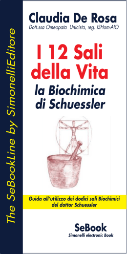 I 12 Sali della Vita: la Biochimica di Schuessler © Copyright