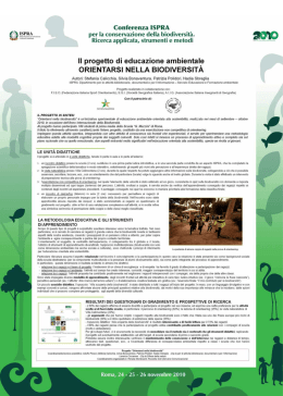 Il progetto di educazione ambientale - orientarsi nella