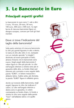 3. Le banconote in euro - principali aspetti grafici