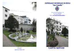 Carta dei Servizi - Ospedale San Camillo