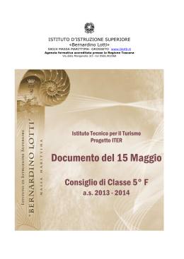 IT articolazione Turismo classe VF