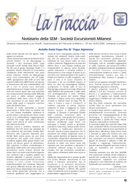 Notiziario n. 34 - Luglio 2005 - Società escursionisti milanesi