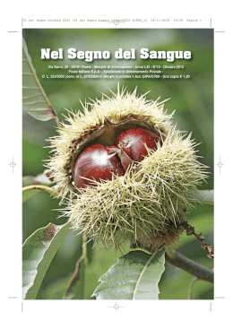 Ottobre 2012 - Centro Studi Sanguis Christi