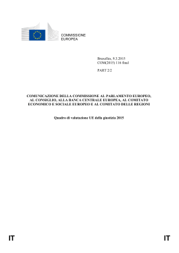 COMMISSIONE EUROPEA Bruxelles, 9.3.2015 COM(2015) 116