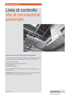 Lista di controllo Vie di circolazione pedonale