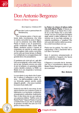 Speciale Beata Paola - Parrocchia di Verolanuova