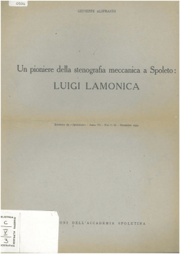 Un pioniere della stenografia meccanica a