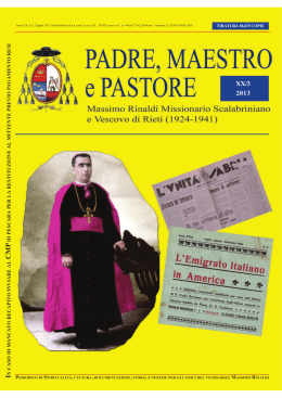 Padre Maestro e Pastore 2013 N.3