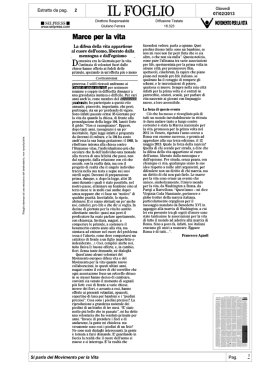 il foglio - Movimento per la Vita