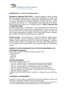Comitato Regionale Sardegna Calendario regionale MTB 2015