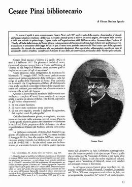 Cesare Pinzi bibliotecario - Biblioteca Consorziale di Viterbo