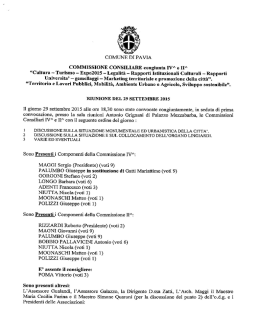 Verbale 29 settembre 2015 - Consiglio comunale
