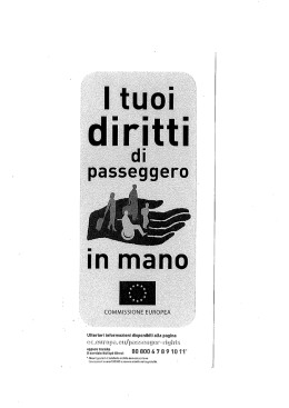 I tuoi diritti di passeggero in mano