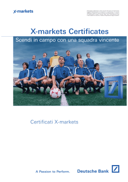X-markets Certificates