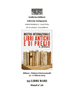 95 libri rari - Libri Antichi e di Pregio a Milano Libri Antichi e di