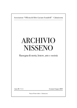 Visualizza la rivista online - Storia Patria Caltanissetta