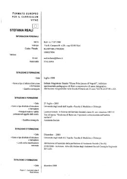 cv Reali - Comune di Rieti