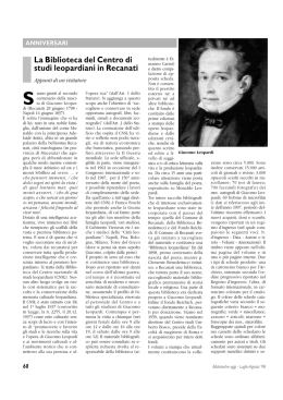 La Biblioteca del Centro di studi leopardiani in