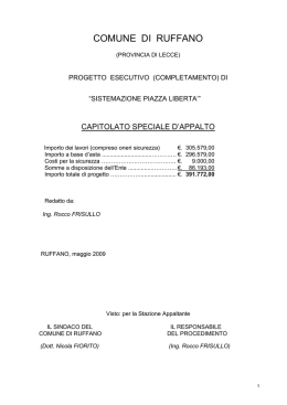 Sistemazione via Principessa Elenea e via Principe di Napoli in