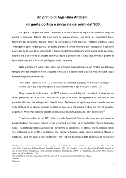 Un profilo di Argentina Altobelli - Adolfo Pepe