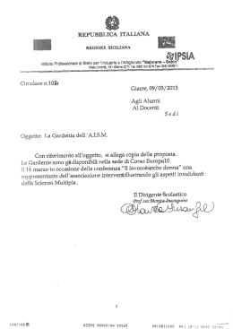 Leggi la circolare..