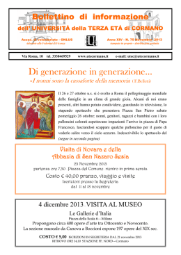 Bollettino 75 - Comunità Pastorale "Visitazione di Maria Vergine"