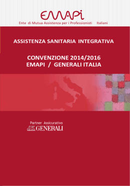 CONVENZIONE 2014/2016 EMAPI / GENERALI ITALIA