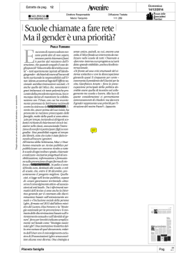 Scuole chiamate a fare rete - Forum delle Associazioni Familiari