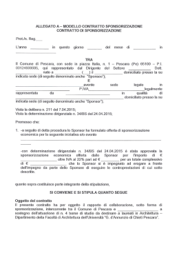 Schema Contratto - Comune di Pescara