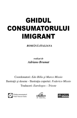 ghidul consumatorului imigrant - Federconsumatori | Friuli Venezia