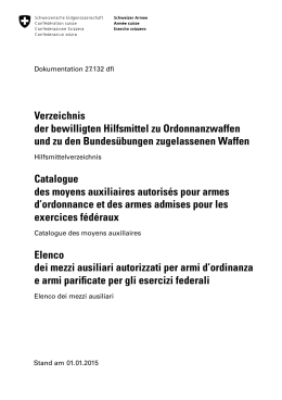 Verzeichnis der bewilligten Hilfsmittel zu