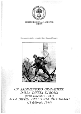 (a cura di), Un ardimentoso granatiere dalla difesa di Roma