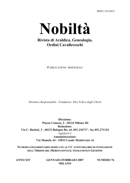 Nobiltà - Istituto Araldico Genealogico Italiano